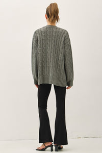 Spruce Chunky Cable Knit Cardigan