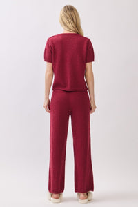 Burgundy Game Day Cozy Knit Sweater Set