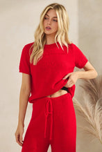Red Game Day Cozy Knit Sweater Set