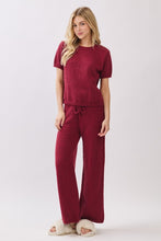 Burgundy Game Day Cozy Knit Sweater Set