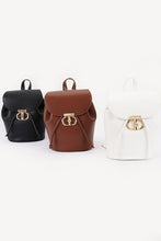Black Faux Leather Backpack