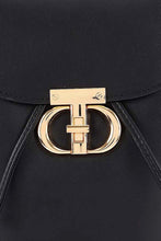 Black Faux Leather Backpack