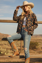 Dk Denim Twill Floral Denim Jacket