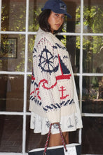 Cream Sailboat Knit Cardigan
