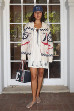 Cream Sailboat Knit Cardigan