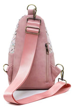 Blush Tweed Sling Bag Backpack