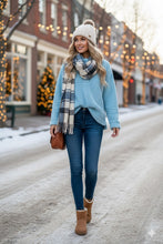 Blue Cozy Days Sherpa Jacket