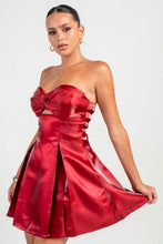 Dk Scarlet Strapless Strappy Detailed A-line Mini Dress