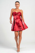 Dk Scarlet Strapless Strappy Detailed A-line Mini Dress