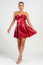 Dk Scarlet Strapless Strappy Detailed A-line Mini Dress