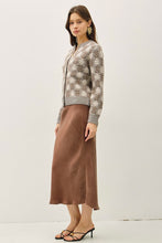 Heather Grey Vintage Floral Jacquard Sweater Cardigan