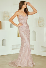 Dusty Rose Strapless Sweetheart Embellished Fit And Flare Dress