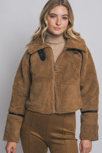 Brown Faux Fur Trimmed Jacket