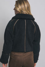 Black Faux Fur Trimmed Jacket
