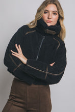 Black Faux Fur Trimmed Jacket