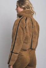 Brown Faux Fur Trimmed Jacket