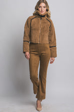 Brown Faux Fur Trimmed Jacket