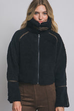 Black Faux Fur Trimmed Jacket