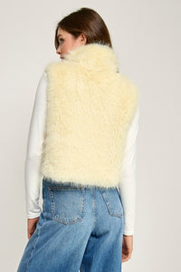 Butter Yellow Cloudy Fur Vest