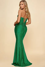 Green Sweetheart Ruched Bust Tube Top Column Maxi Dress
