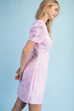 Pale Pink Floral Paisley Print Mini Dress