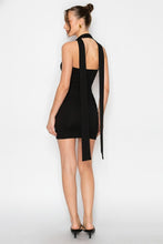 Black Strapless Bodycon Solid Mesh Mini Dress