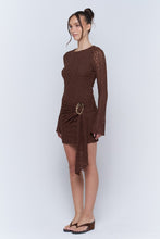 Choco Long Sleeve Lace Mini Dress