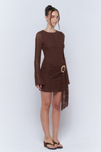 Choco Long Sleeve Lace Mini Dress