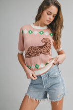 Blush Leopard Graphic Knit Top