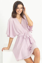 Lilac Beyond Chic Belted Wrap Mini Dress