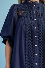 Midnight Trim Detail Button Down Dress