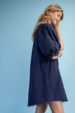 Midnight Trim Detail Button Down Dress