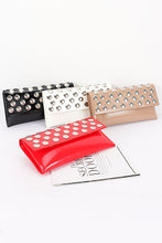 Red Patent Leather Metal Studded Clutch