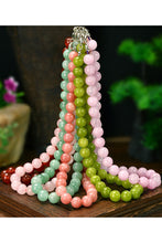 Blue Natural Stone Bead Summer Necklace