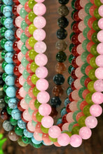 Pink Natural Stone Bead Summer Necklace