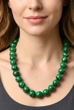 Deep Green Agate Natural Stone Bead Summer Necklace