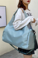 Blue Women's Oxford Fabric Casual Large Shoulder Gym Bag
