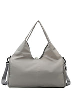 Gray Women's Oxford Fabric Casual Large Shoulder Gym Bag