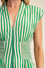 Green Multi Striped Jumpsuit