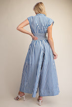 Blue Multi Striped Jumpsuit