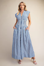 Blue Multi Striped Jumpsuit