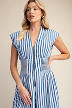 Blue Multi Striped Jumpsuit