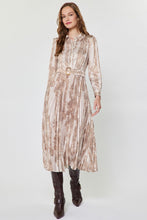 Blush Pink Multi Floral Printed Pleated Shirt Midi Dress