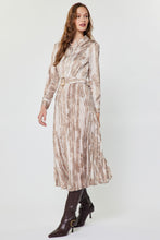 Blush Pink Multi Floral Printed Pleated Shirt Midi Dress
