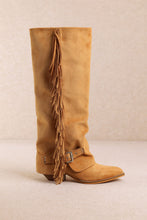 Apricot Ravelle-fringe Tall Cowboy Boots