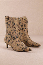 Leopard Western Kitten Heel Ankle Boot