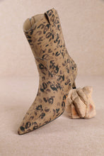 Leopard Western Kitten Heel Ankle Boot