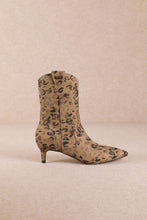 Leopard Western Kitten Heel Ankle Boot