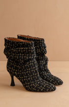 Black Tweed The Gina - Slouch Heel Bootie