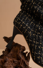 Black Tweed The Gina - Slouch Heel Bootie